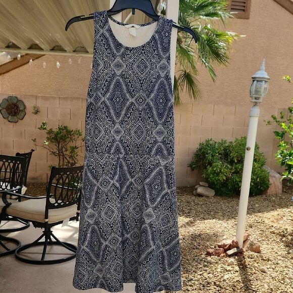 H&M Navy Blue Sundress Midi Womens Large - Picture 1 of 7